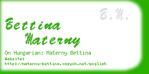 bettina materny business card